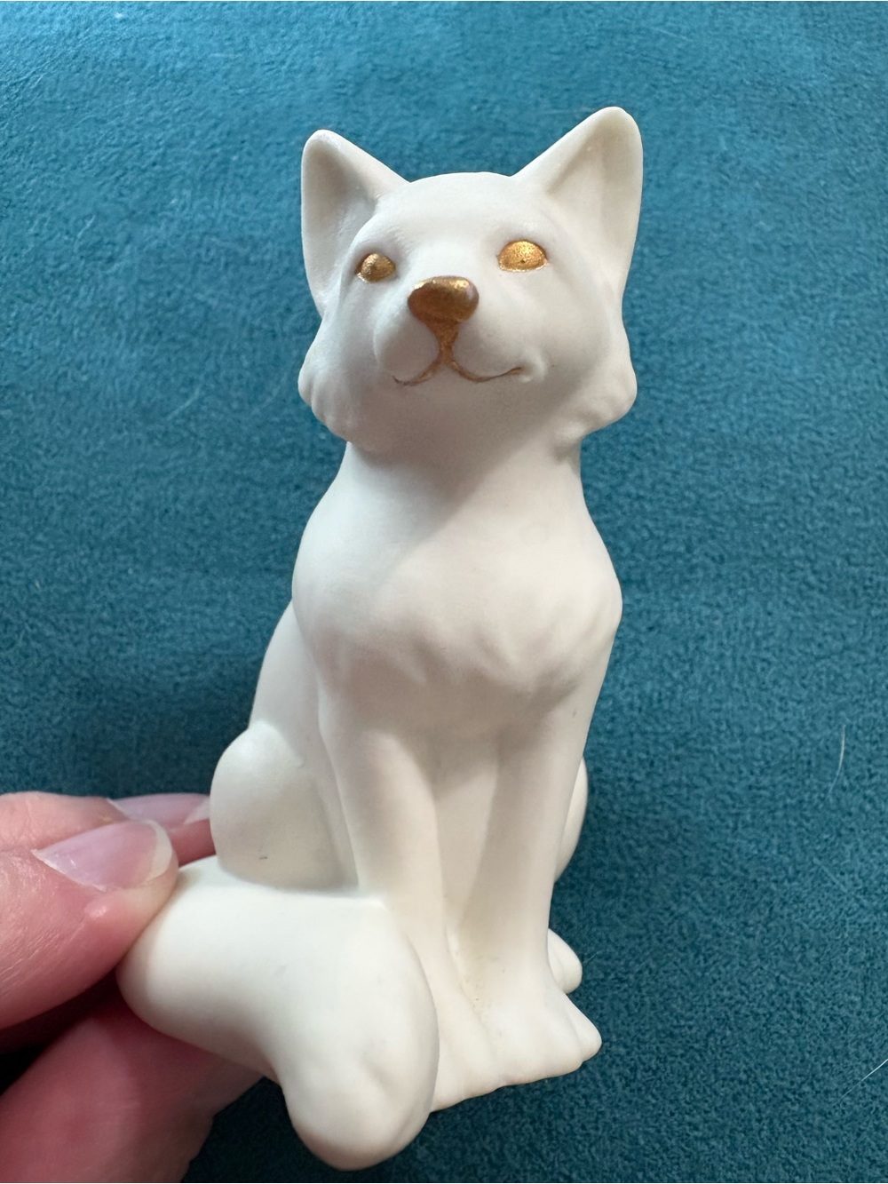 Lenox Everyday Wishes Fox Figurine 3” Gold Floral Design - Picture 5 of 10